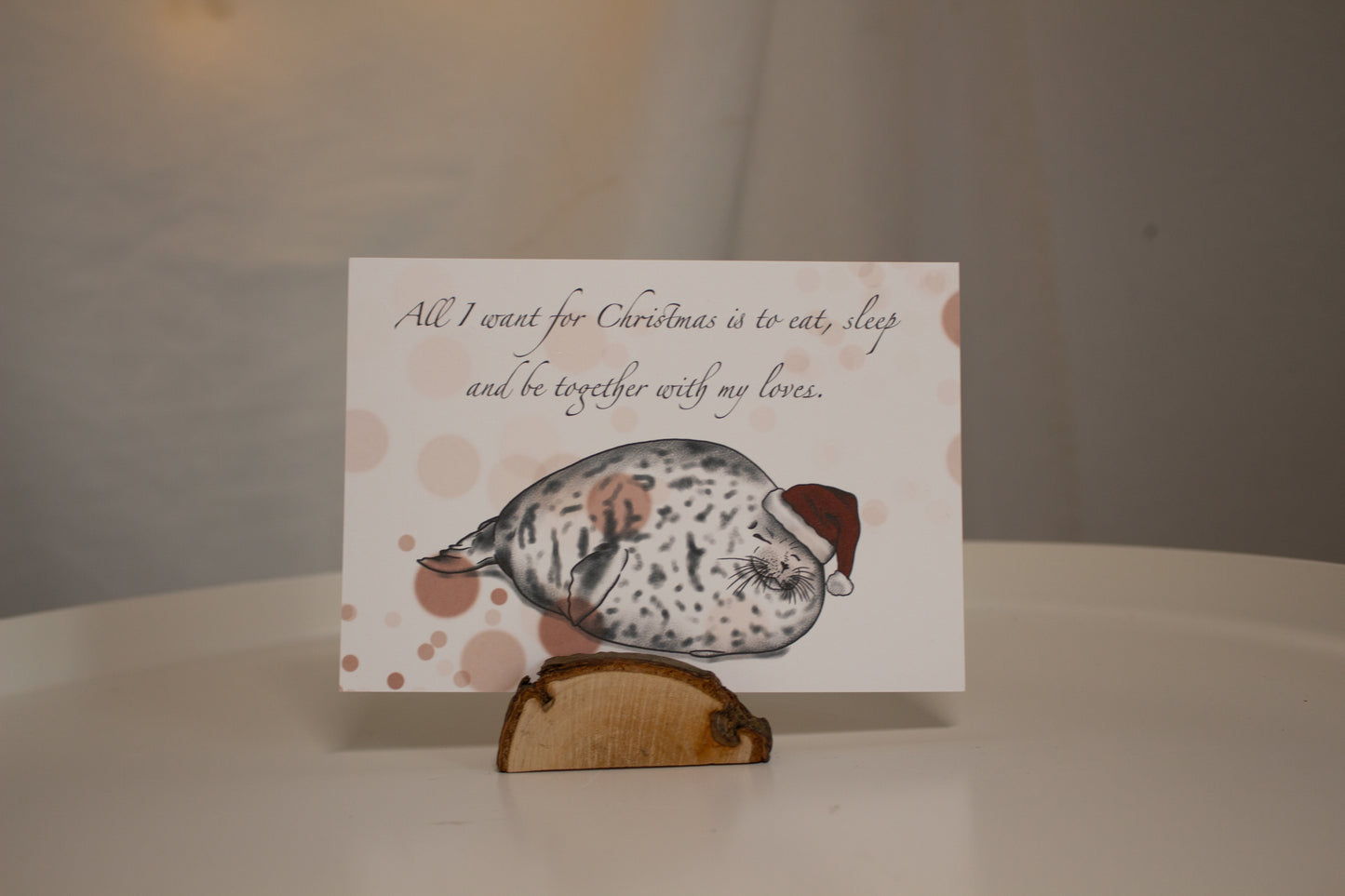 Weihnachtskarte "All I want for Christmas" Seerobbe