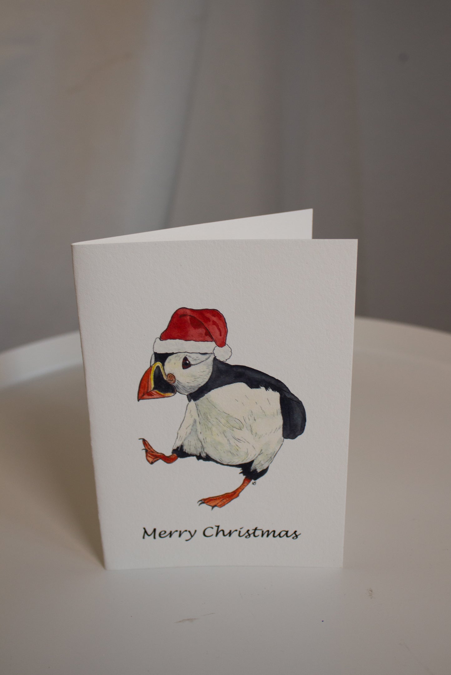 Weihnachtskarte "Merry Christmas" Papageientaucher