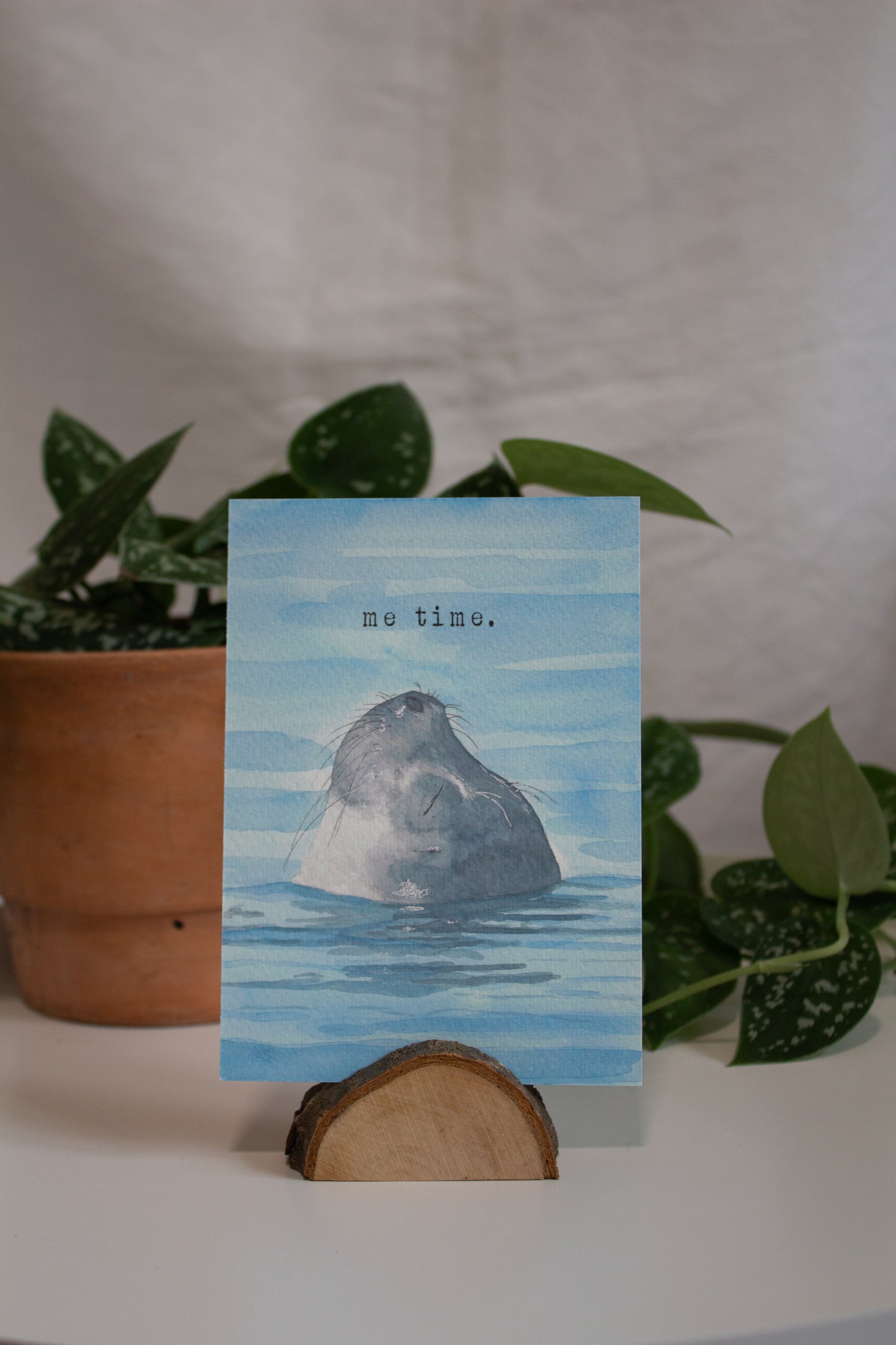 Karte Seehund "Me Time"