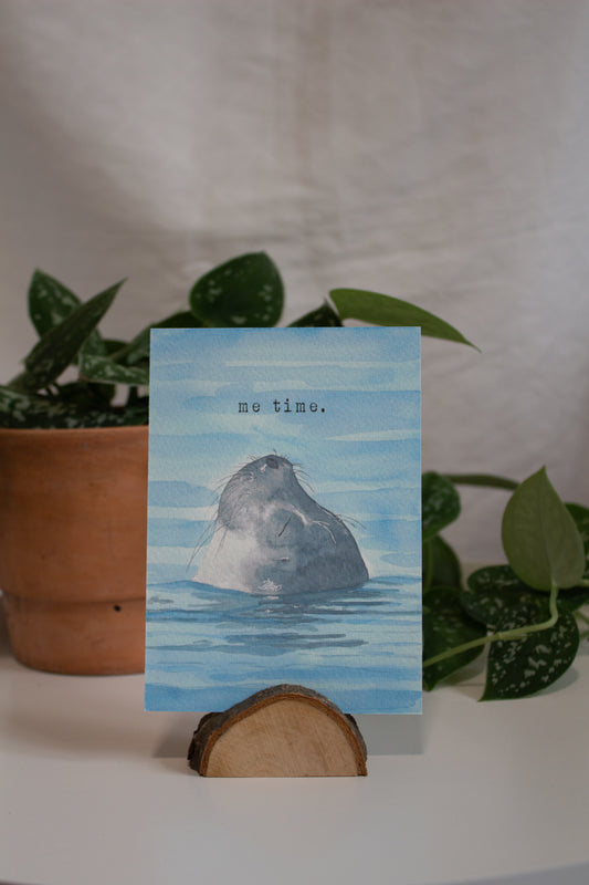 Karte Seehund "Me Time"