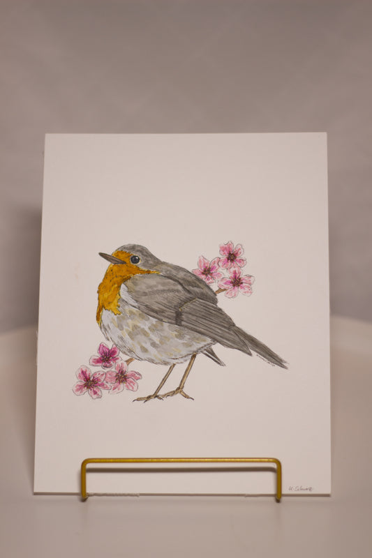 Rotkehlchen Floral