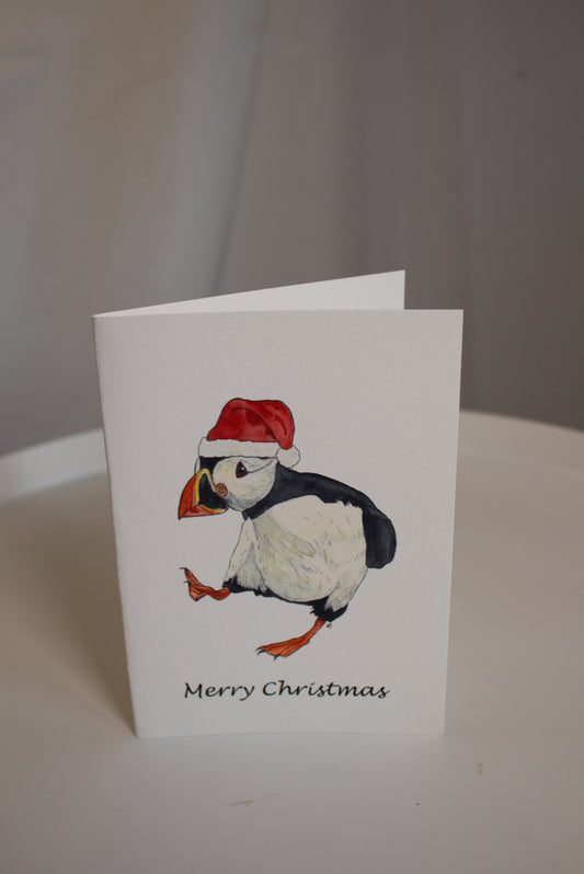 Weihnachtskarte "Merry Christmas" Papageientaucher